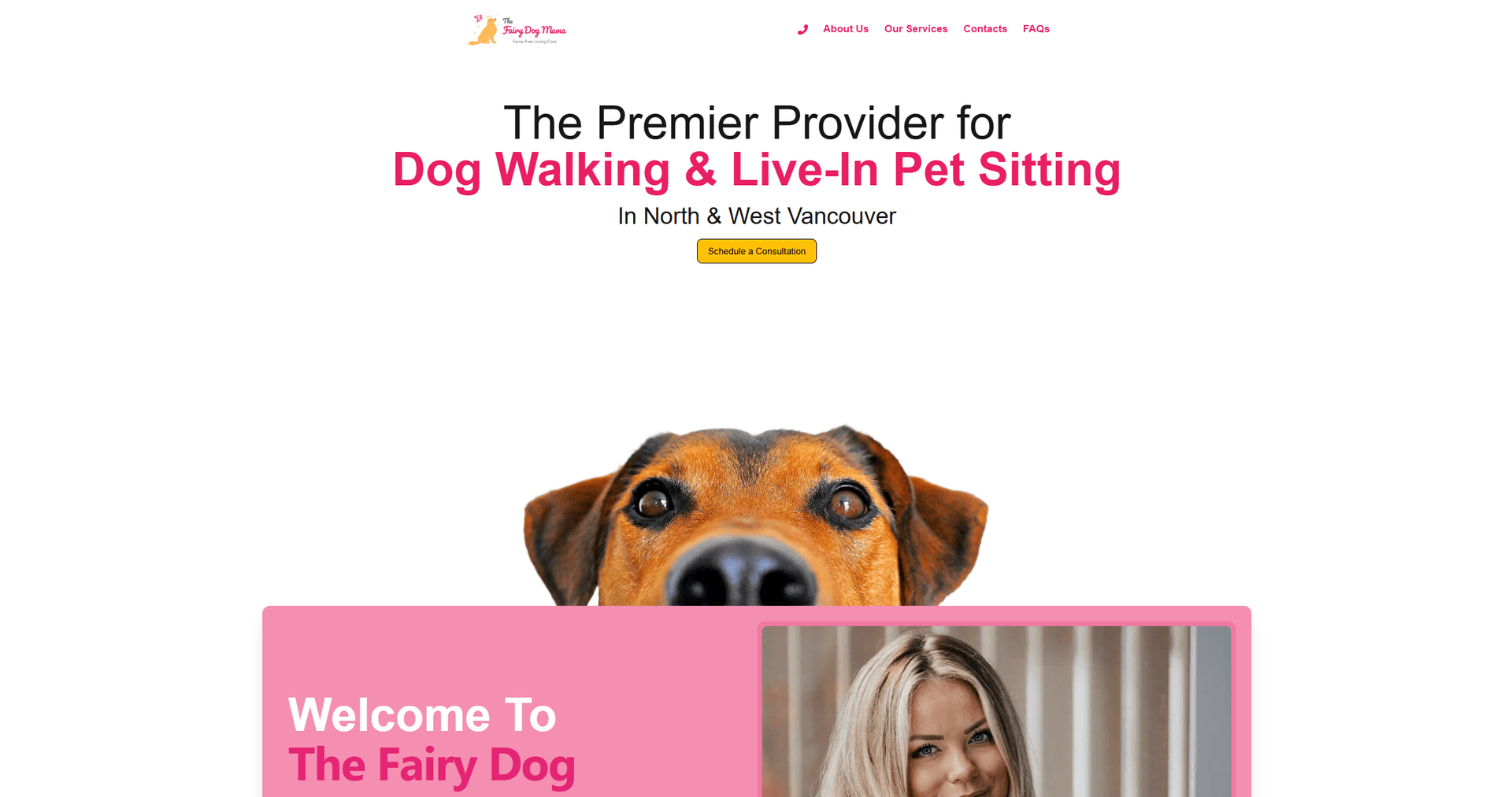 Fairy Dog Mama website screen 3