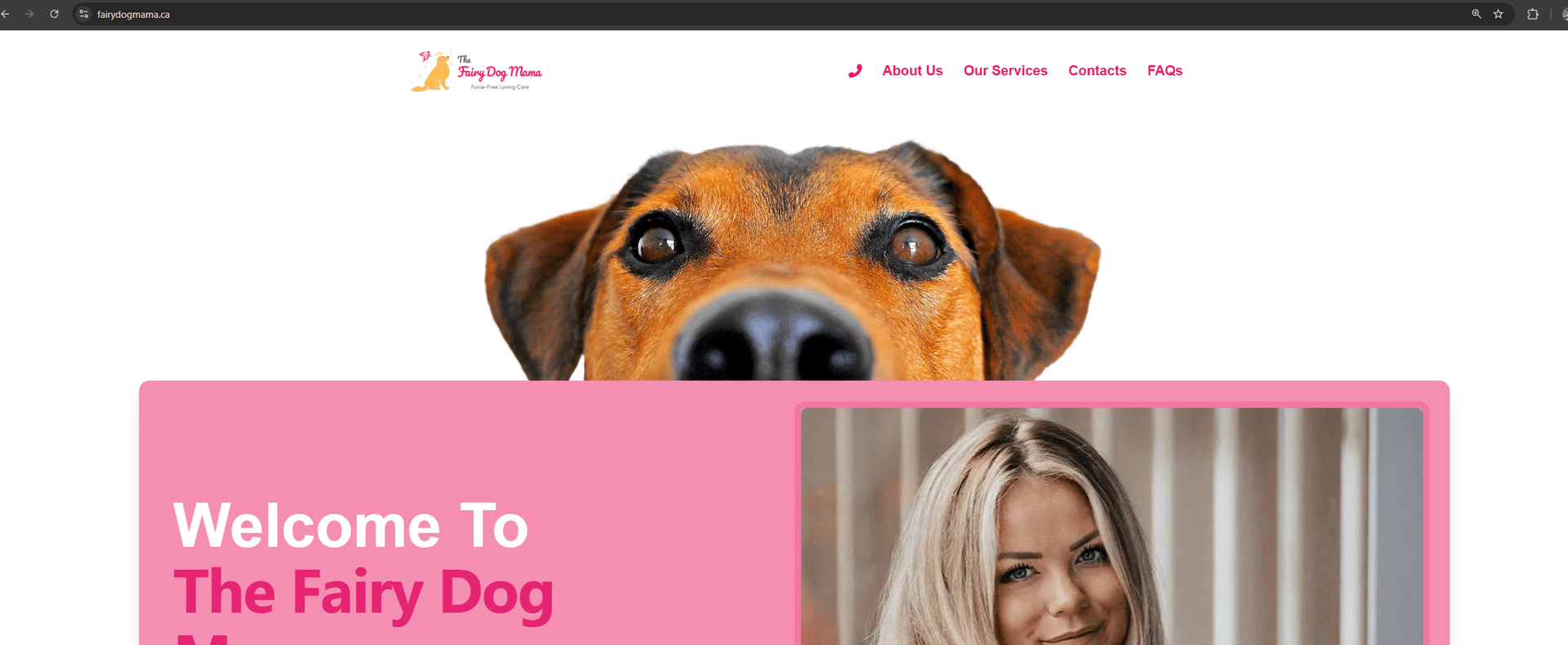 Fairy Dog Mama website screen 4