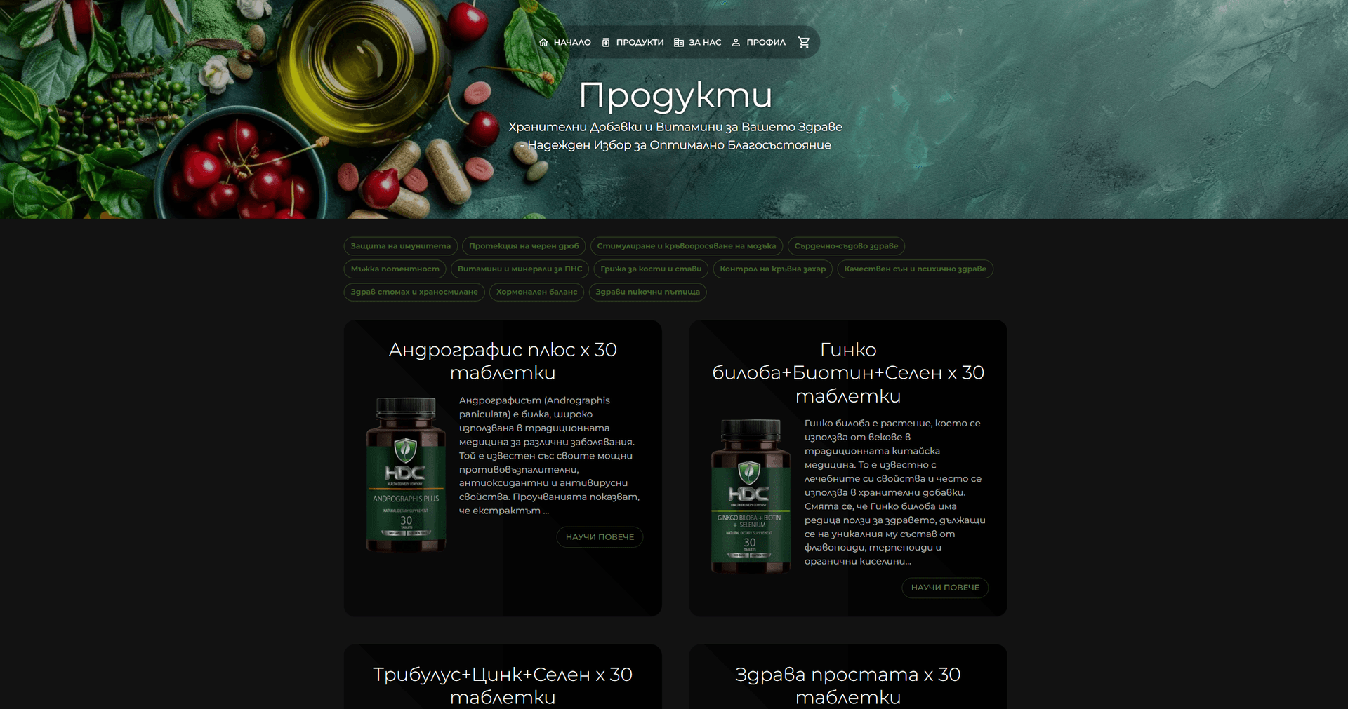 Health Delivery Company website screen 3