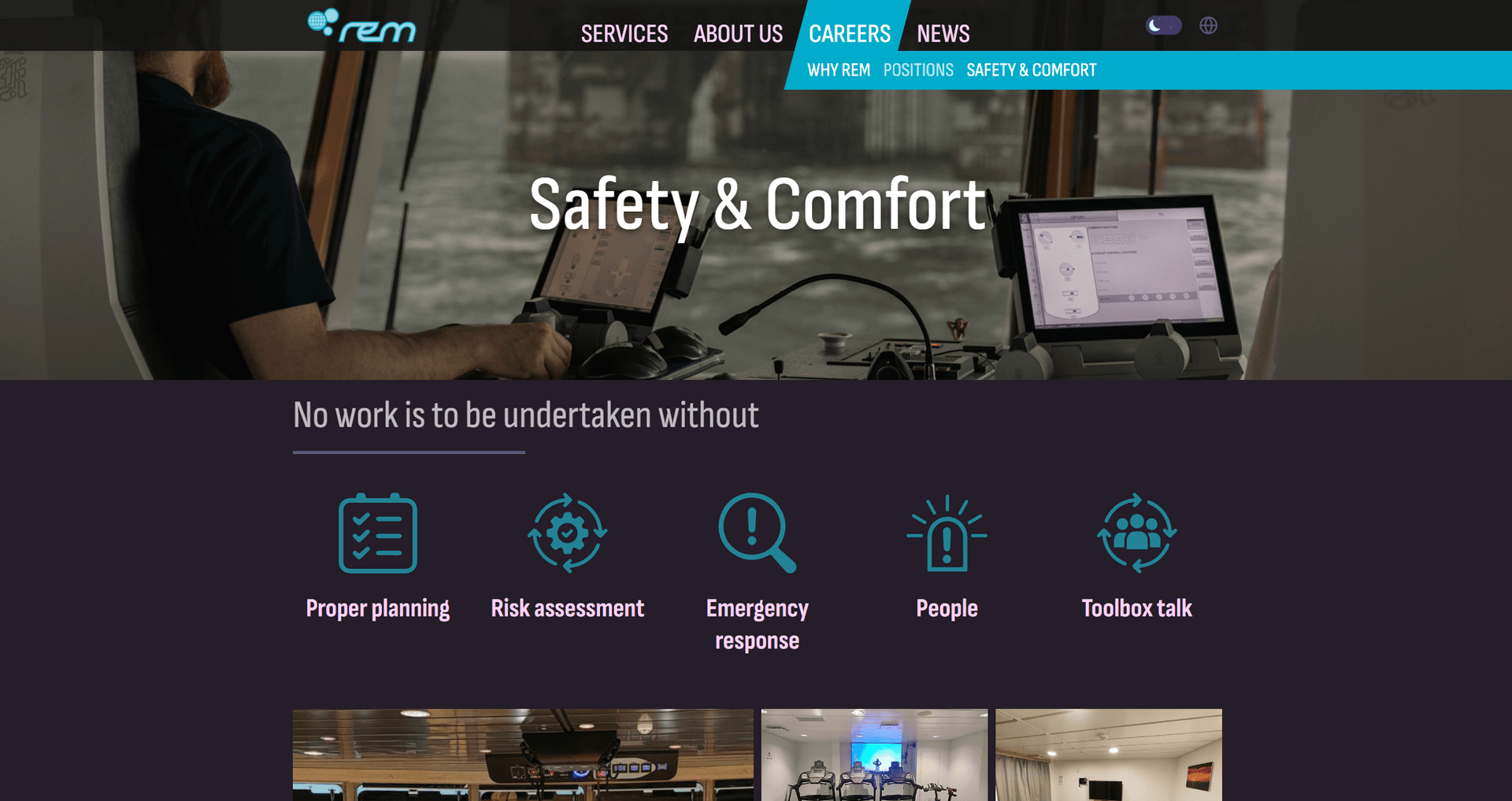 REM Management website screen 3